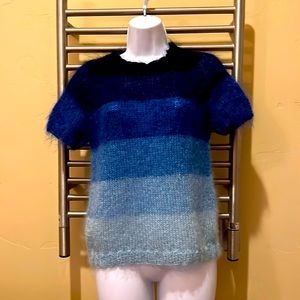 Cynthia Rowley mohair color block sweater
